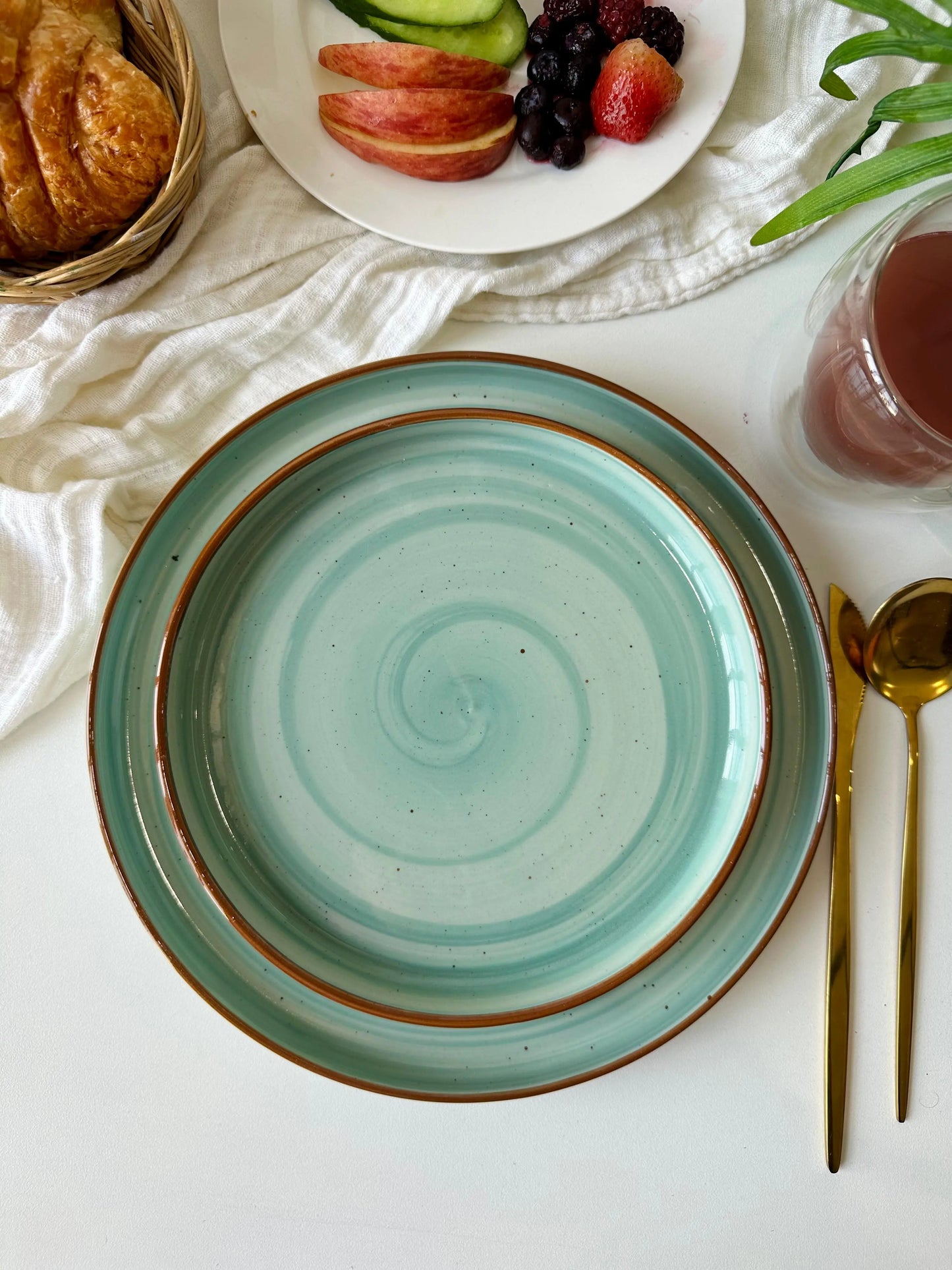 Aqua Spiral Platter - The Home Palette - - Platter