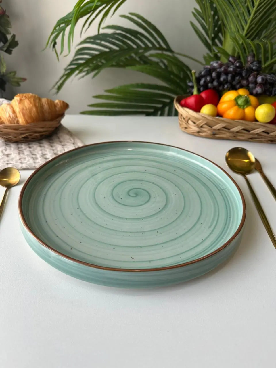 Aqua Spiral Platter - The Home Palette - 549.0 - Platter