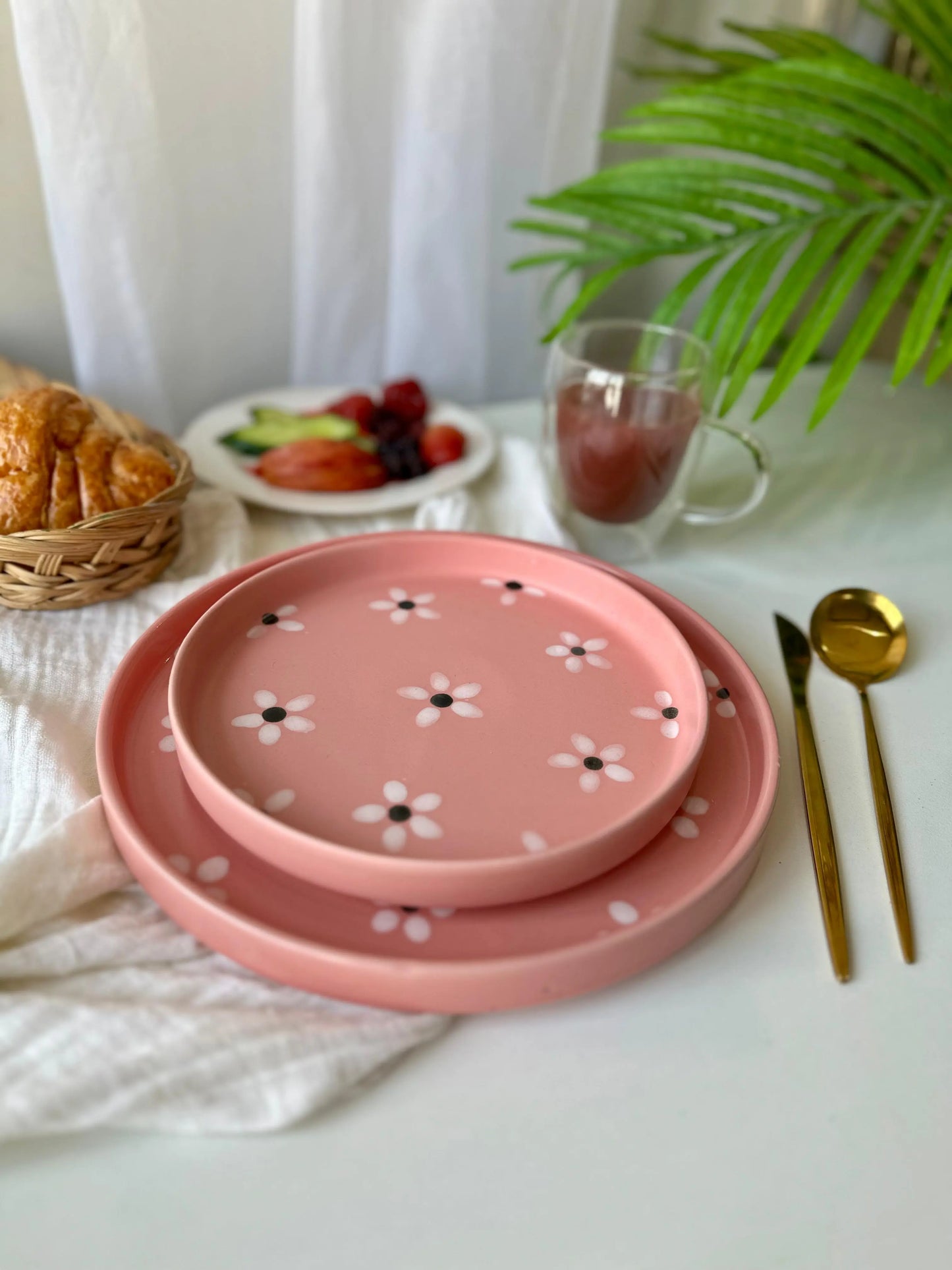 Floral Pink Platter - The Home Palette - - Platter