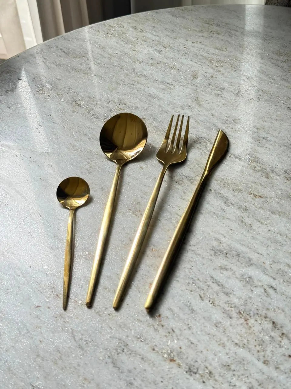 Golden Luxe Cutlery Set - 24 Pcs - The Home Palette - 7999.0 - Cutlery