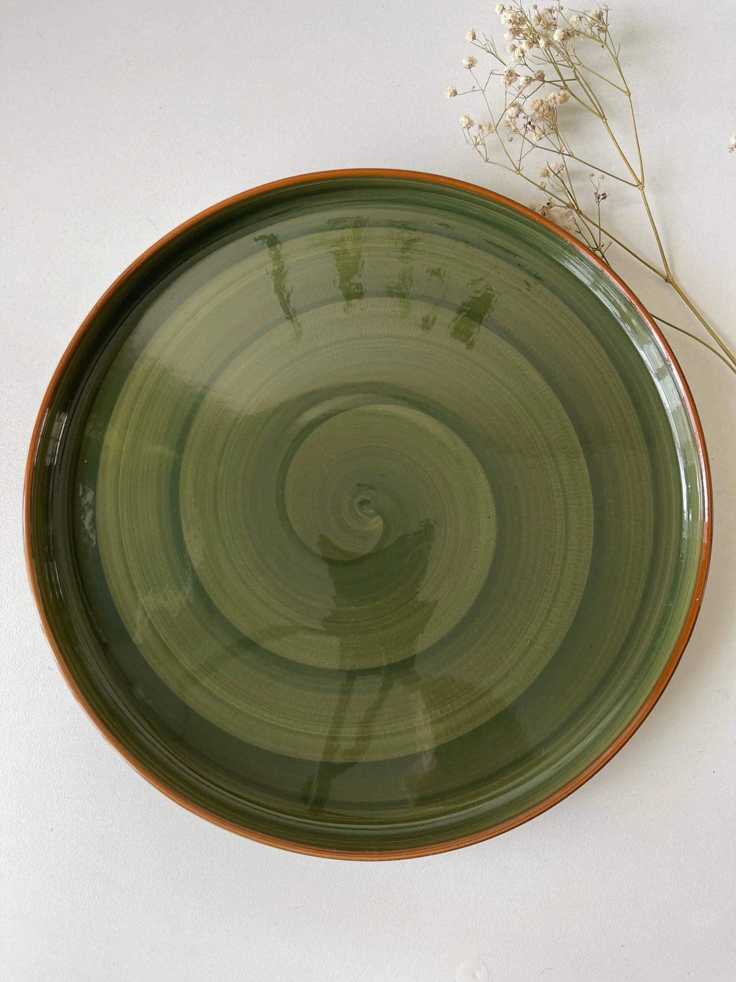 Green Spiral Platter - The Home Palette - - Platter