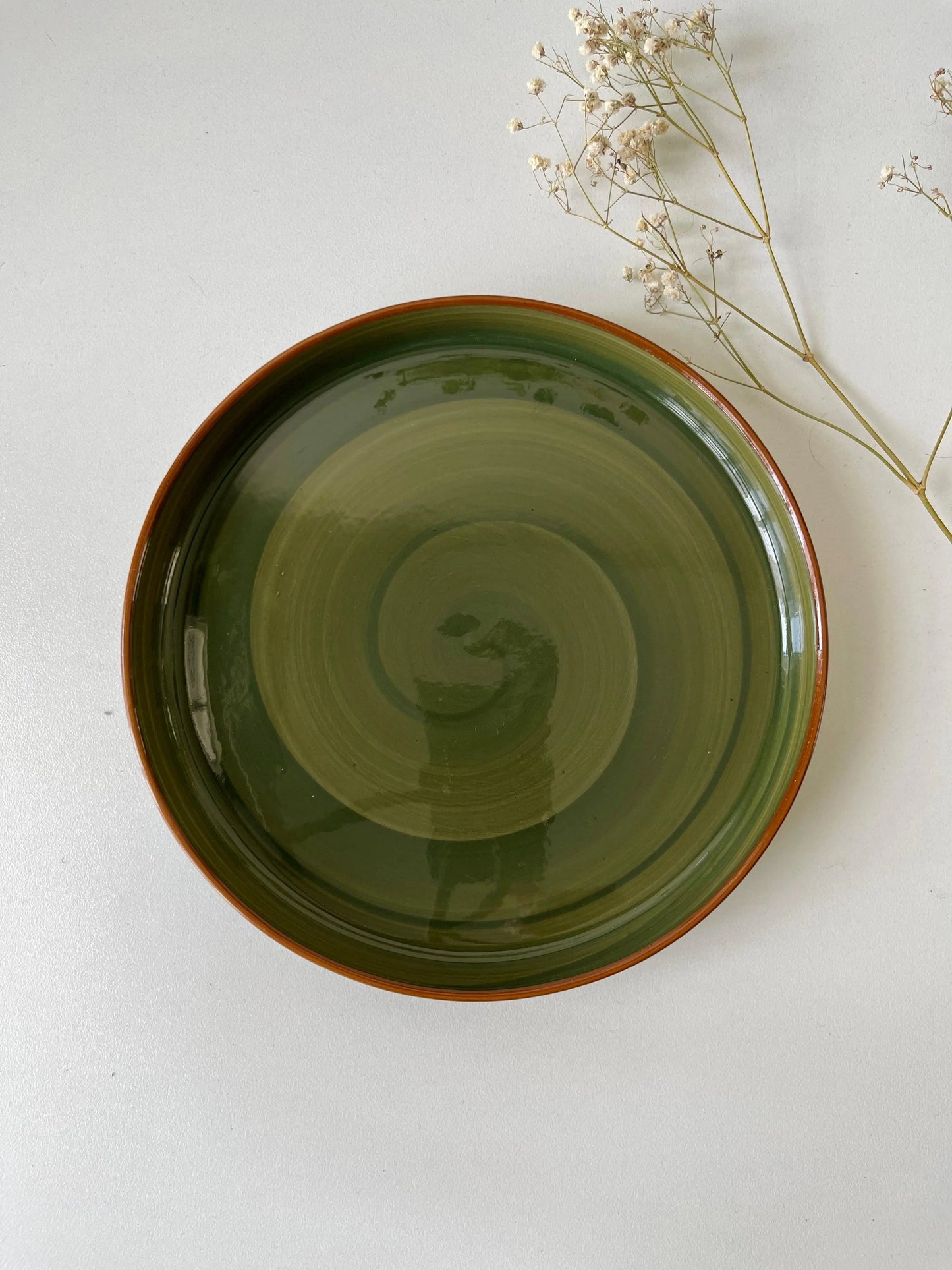 Green Spiral Platter - The Home Palette - - Platter