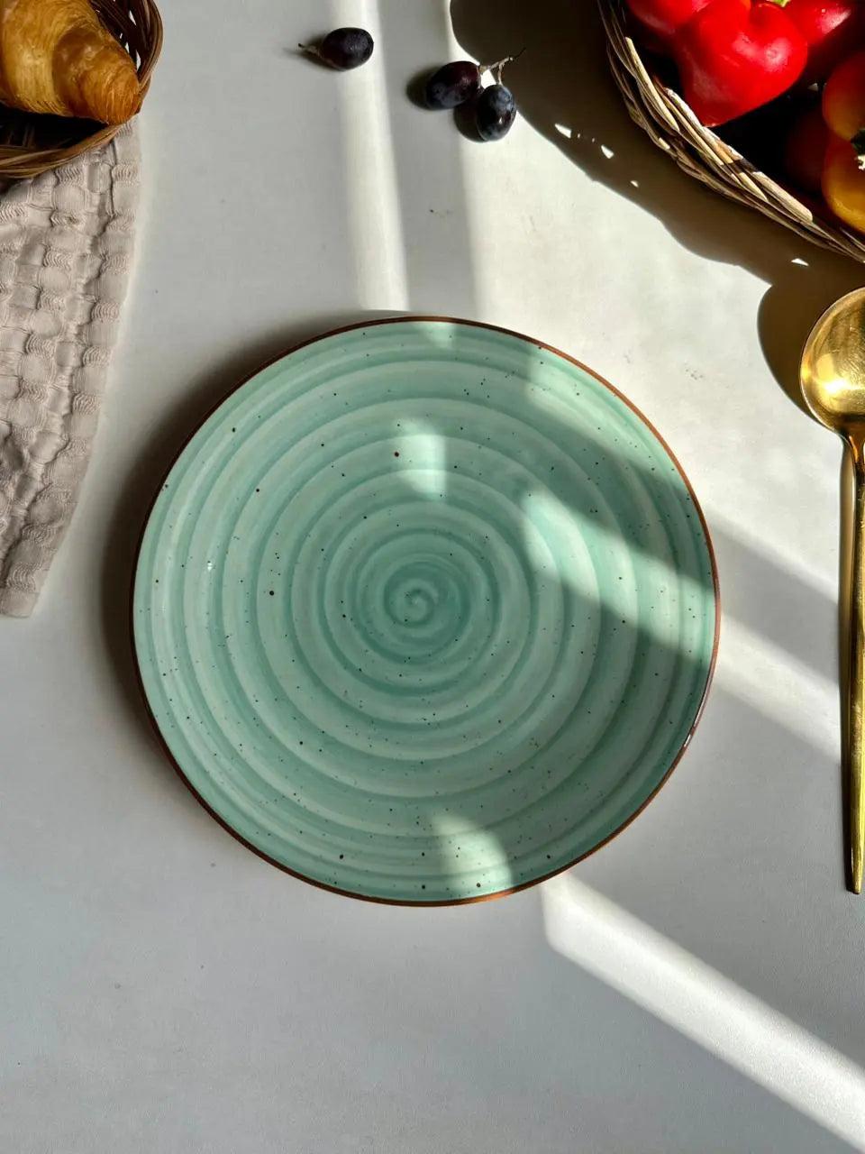 3D Aqua Spiral Plate - Set of 2