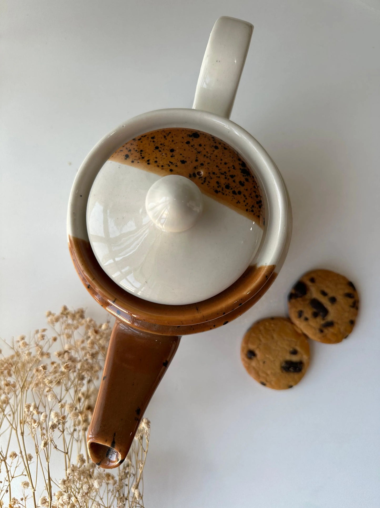 Dune Cups with Saucers (Set of 6) - Burnt Maple