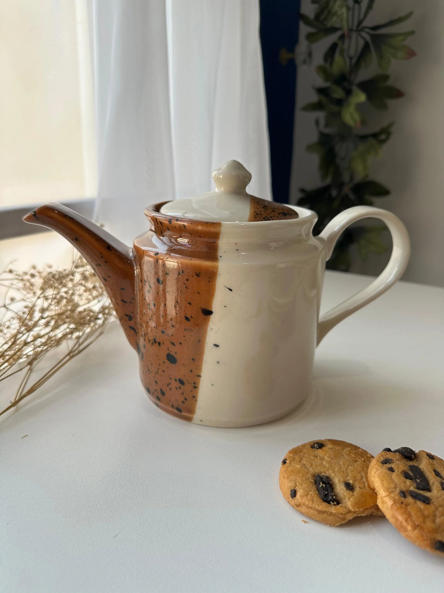 Dune Cups with Saucers (Set of 6) - Burnt Maple
