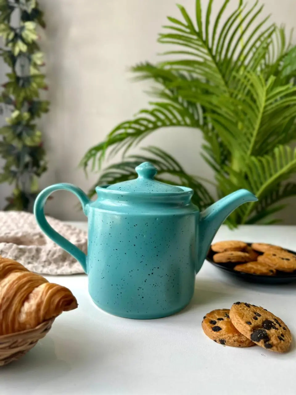 Selin Cups with Saucers (Set of 6) - Turquoise