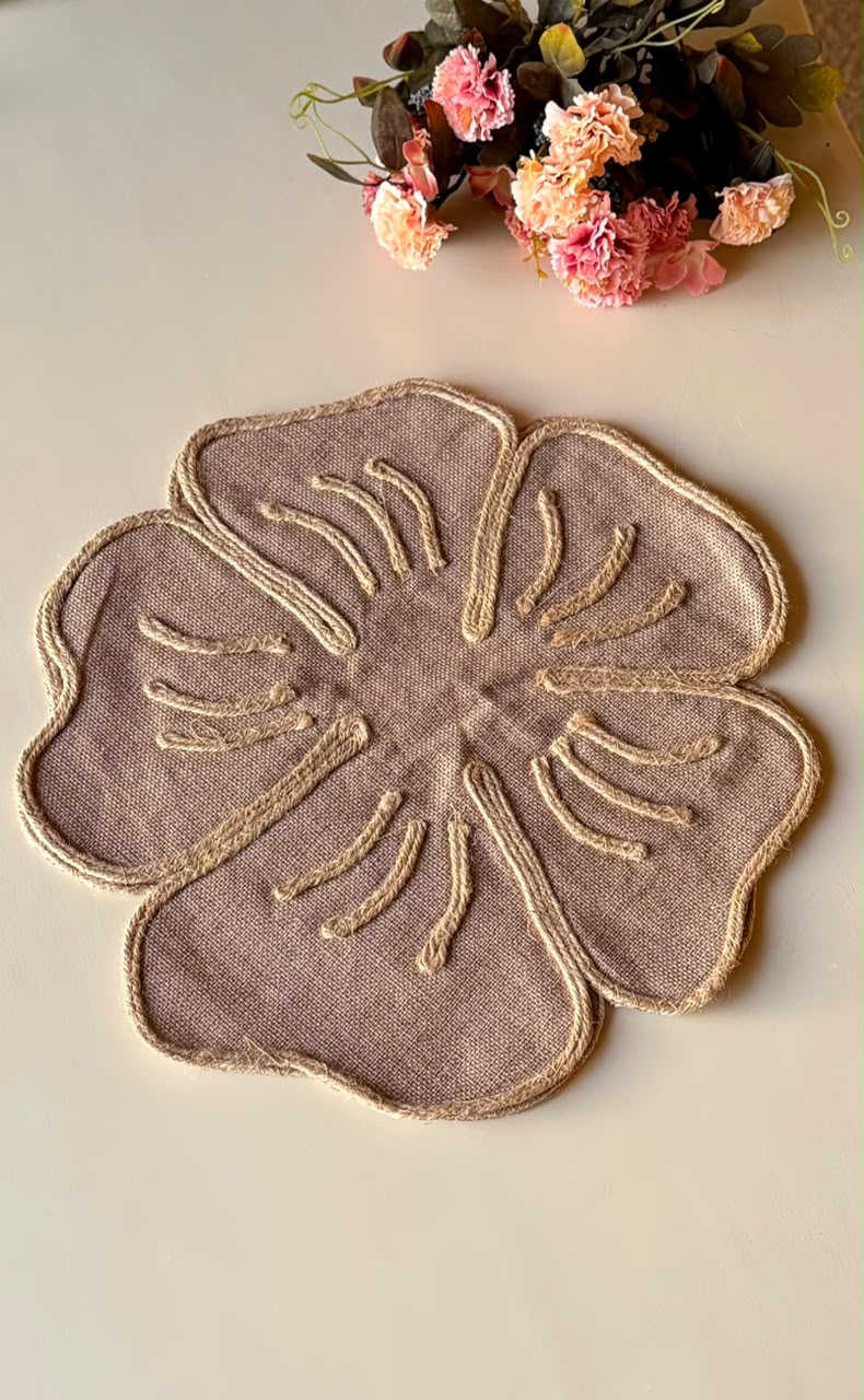 Jute Blossom Placemats - Set of 2