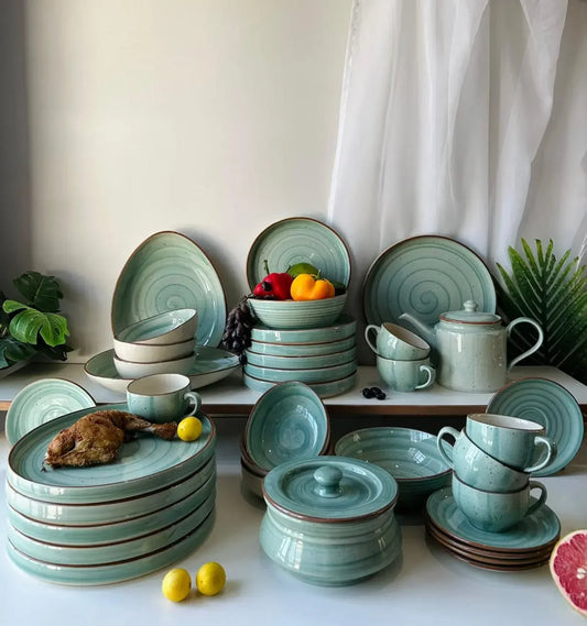Aqua Bloom Dinner Set - 36 pcs