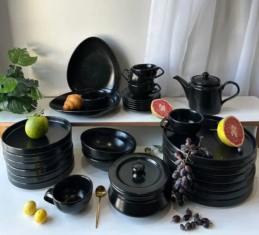 Black Royal Dinner Set - 30 pcs