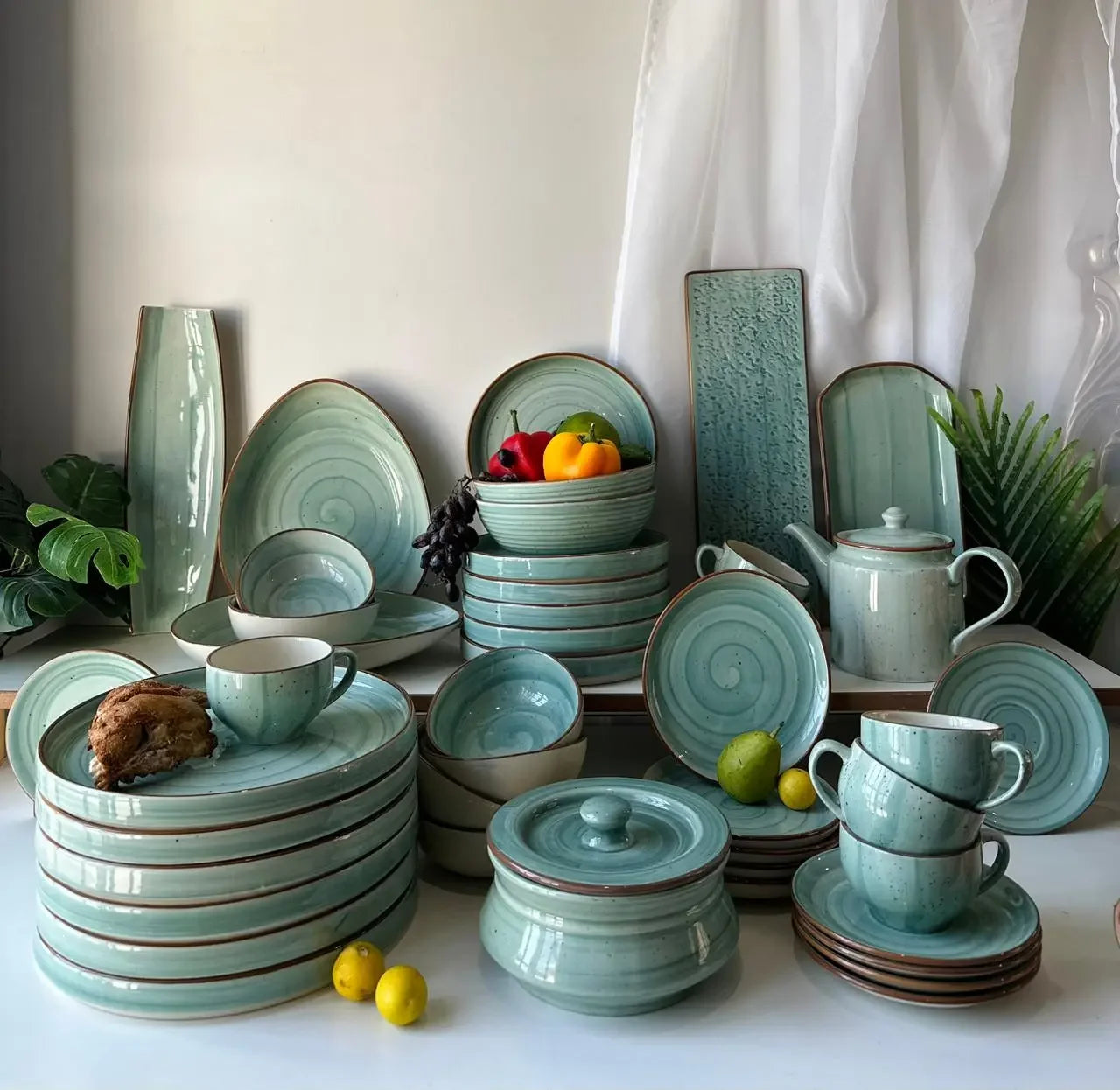 Aqua Premium Dinner Set - 44 Pcs
