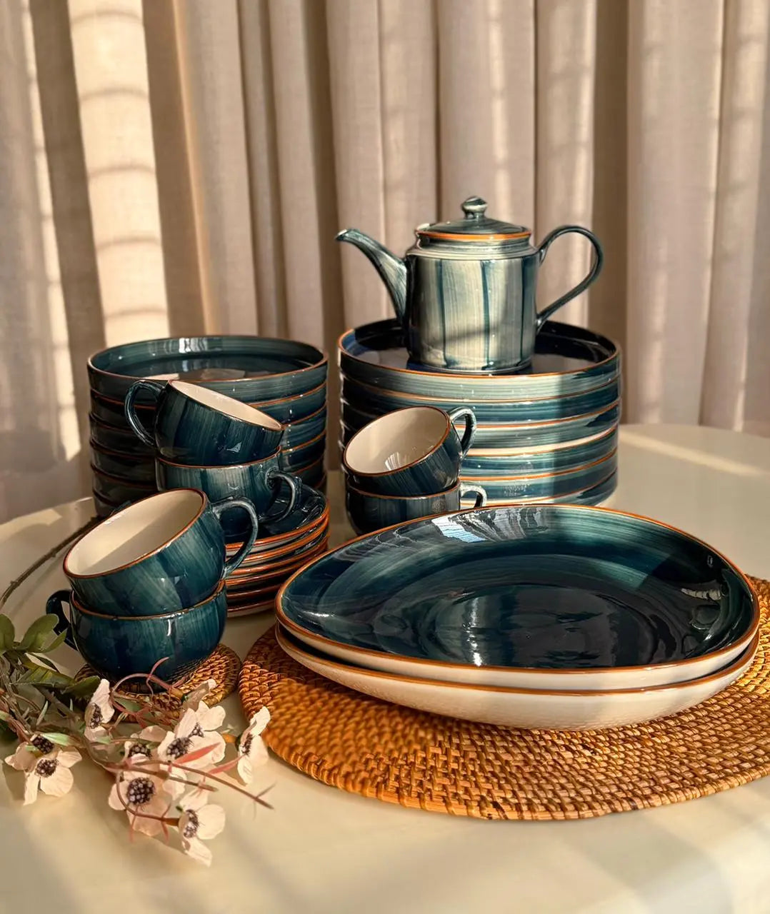 Teal Day to Dine Set - 27 pcs - The Home Palette - 29999.0 - 