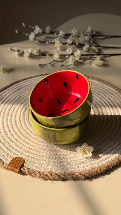 Nook Bowls (Set of 2) - Watermelon Whim