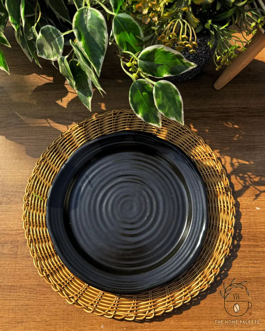 3D Black Spiral Plate - Set of 6 - The Home Palette -  - Plate