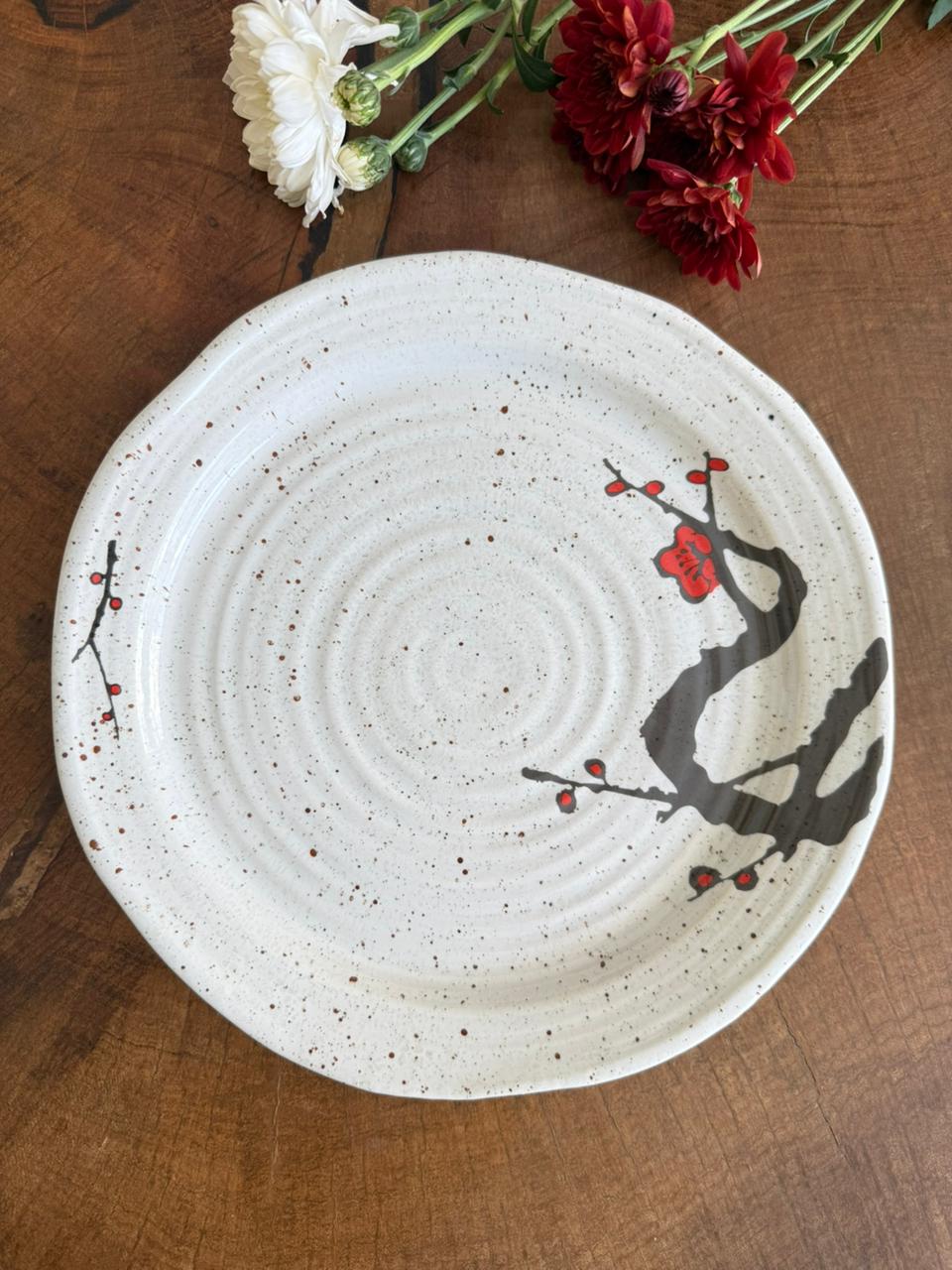 3D Cherry Blossom Spiral Plate - Set of 2 - The Home Palette - 2199.0 - Plate