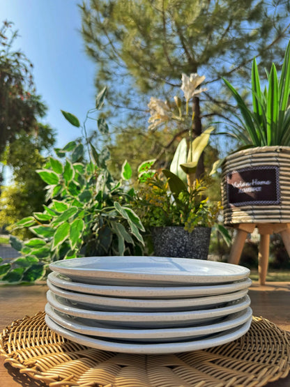 3D Ivory White Spiral Plate - Set of 2 - The Home Palette - 1579.0 - Plate