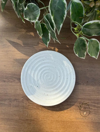 3D White Spiral Plate - Set of 2 - The Home Palette -  - Plate