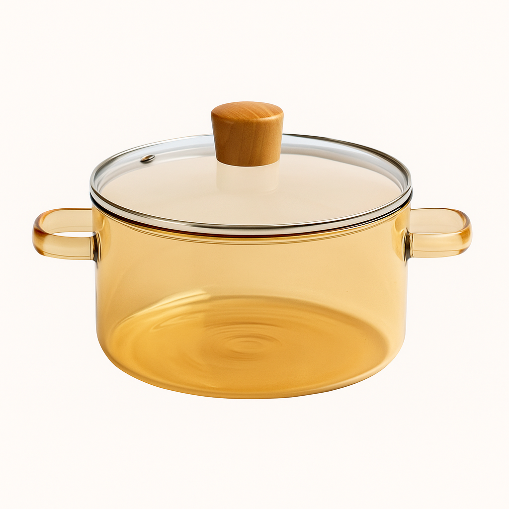 Amber Glass Cooking Pot – 1.5L+ - The Home Palette -  - Dish