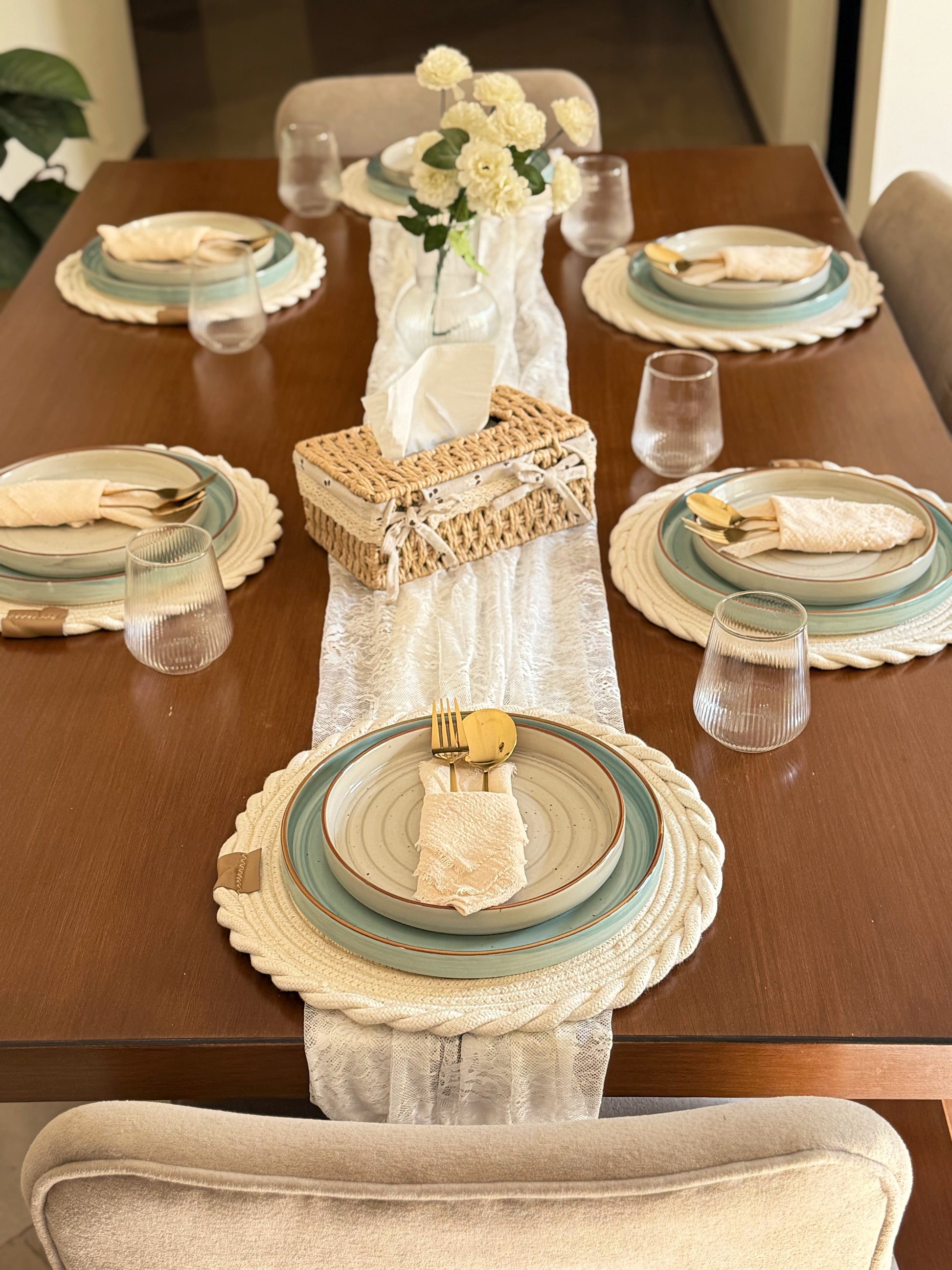 Aqua - Grey Day to Dine Set - 29 pcs - The Home Palette - 29500.0 - 