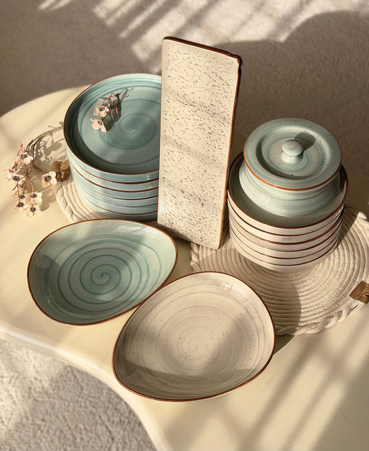 Aqua - Grey Day to Dine Set - 29 pcs - The Home Palette - 29500.0 - 