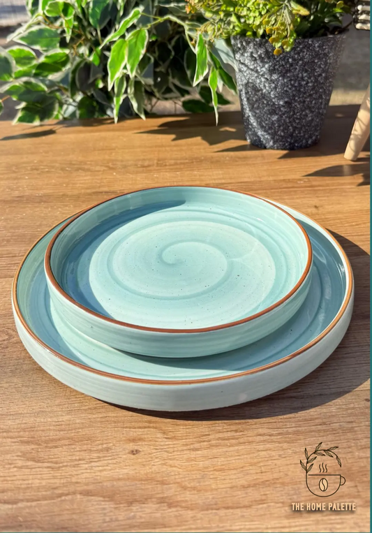 Aqua Spiral Platter - The Home Palette -  - Platter