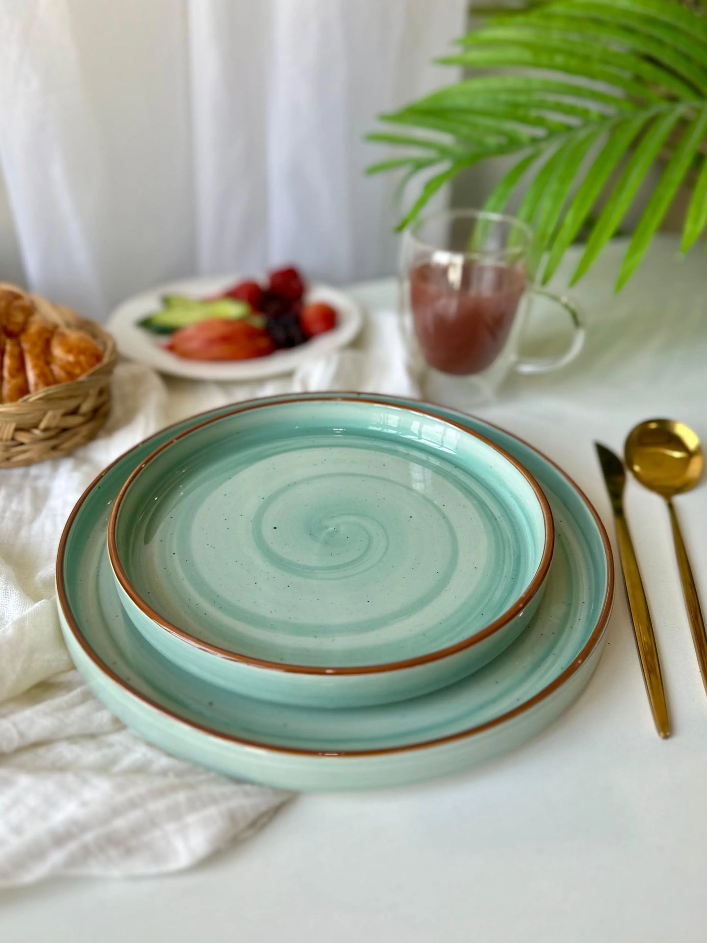 Aqua Spiral Platter - The Home Palette -  - Platter