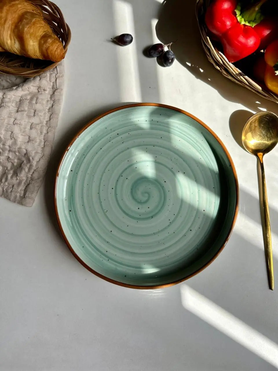Aqua Spiral Platter - The Home Palette - 549.0 - Platter