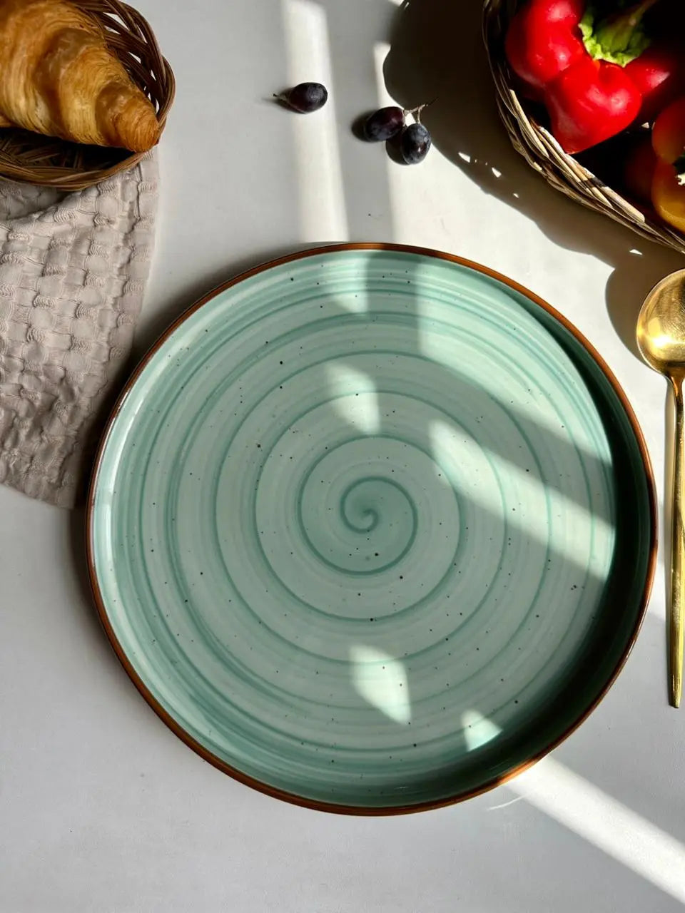 Aqua Spiral Platter - The Home Palette - 549.0 - Platter