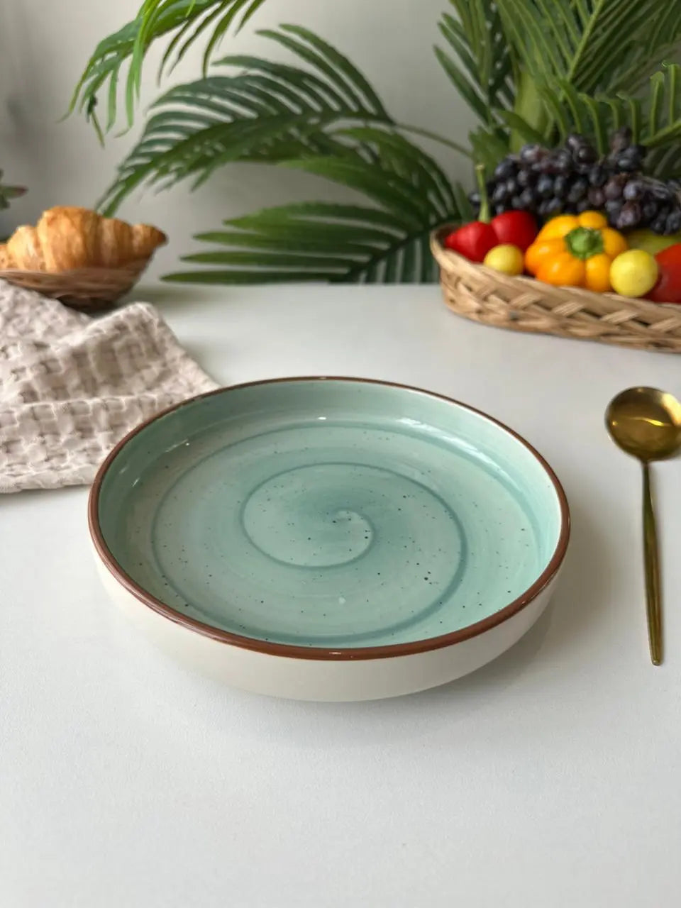 Aqua Spiral Platter - The Home Palette - 549.0 - Platter