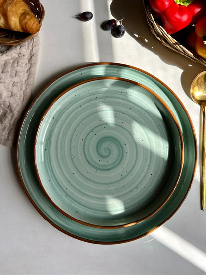 Aqua Spiral Platter - The Home Palette - 549.0 - Platter