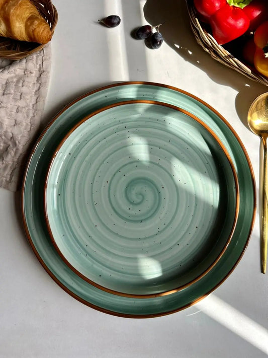 Aqua Spiral Platter - The Home Palette - 549.0 - Platter