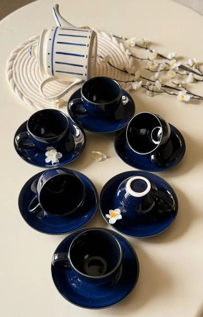 Aura Tea Set - Reactive Santorini Blue - The Home Palette - 2499.0 - cups
