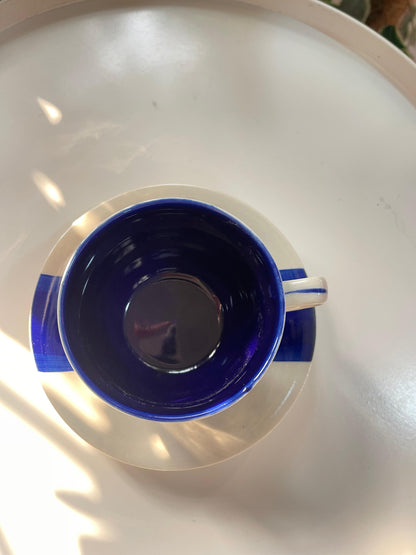 Blue Pottery Cups with Saucer - Set of 6 - The Home Palette -  - cups