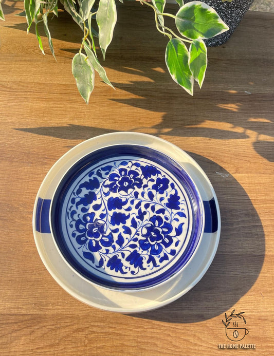 Blue Pottery Hand-Painted Platter - The Home Palette -  - Platter