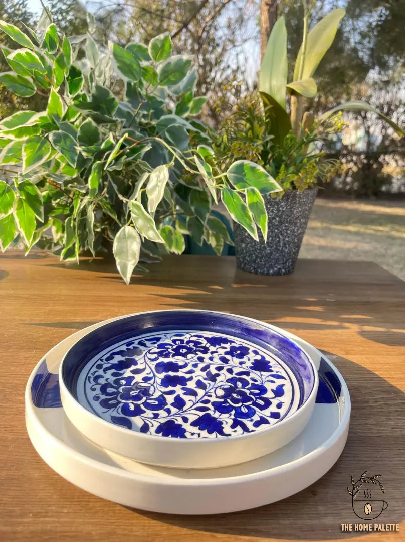 Blue Pottery Hand-Painted Platter - The Home Palette -  - Platter