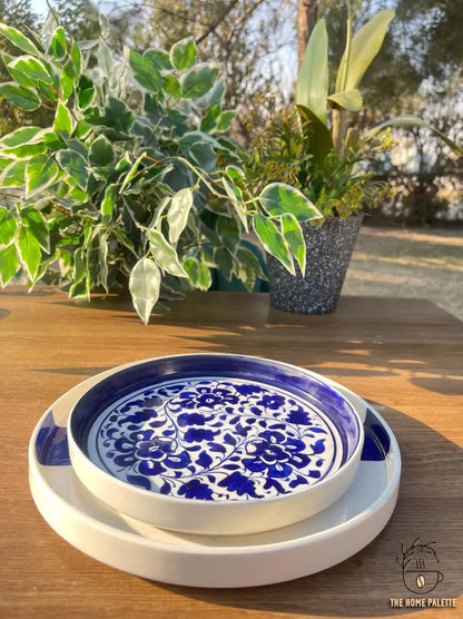 Blue Pottery Hand-Painted Platter - The Home Palette -  - Platter