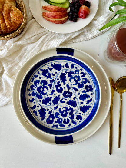 Blue Pottery Hand-Painted Platter - The Home Palette -  - Platter