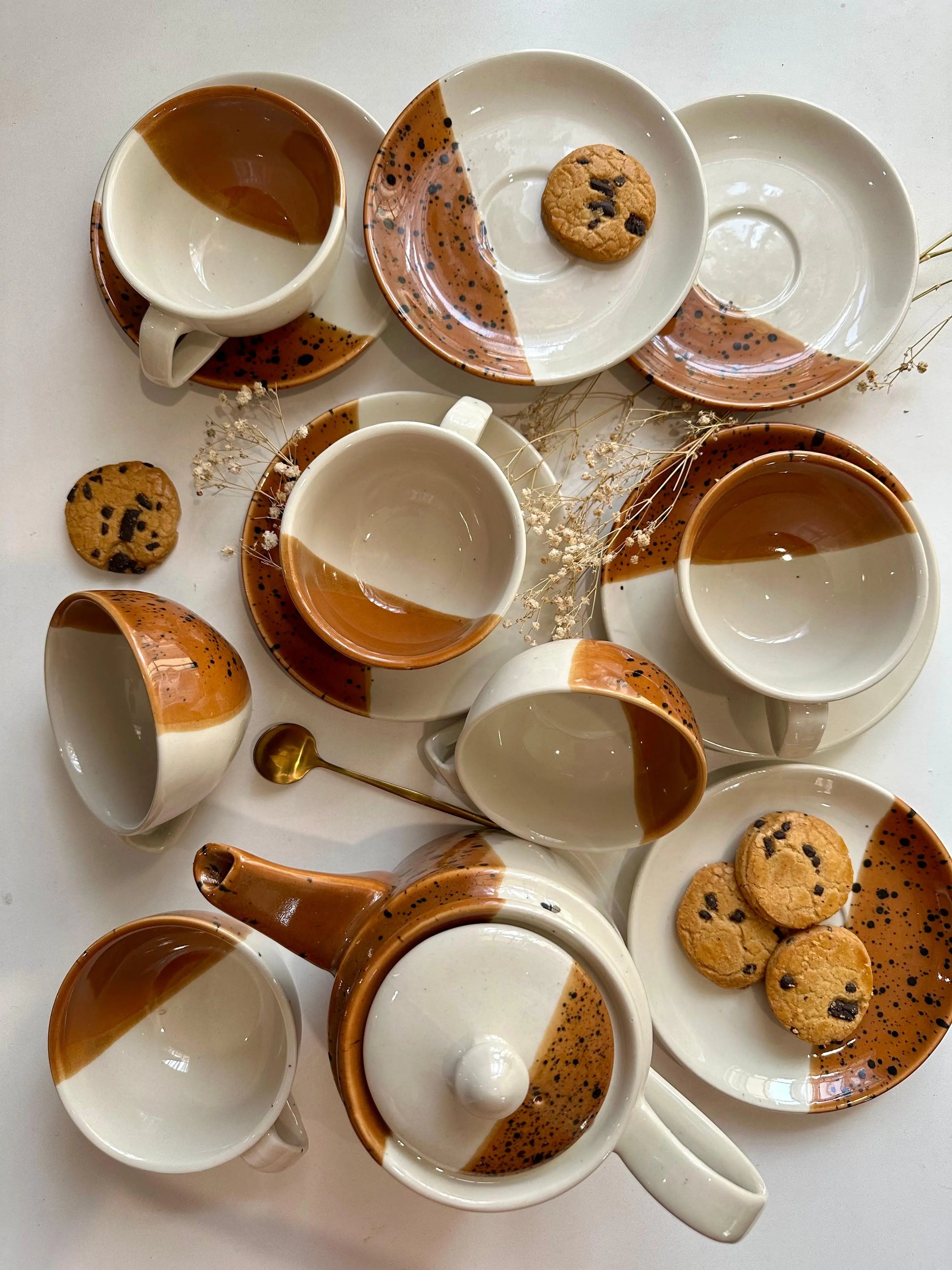 Burnt Maple Premium Dinner Set - 44 pcs - The Home Palette - 47499.0 - 