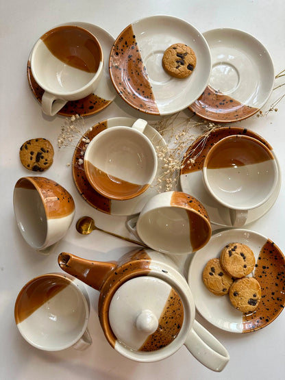 Burnt Maple Premium Dinner Set - 44 pcs - The Home Palette - 47499.0 - 