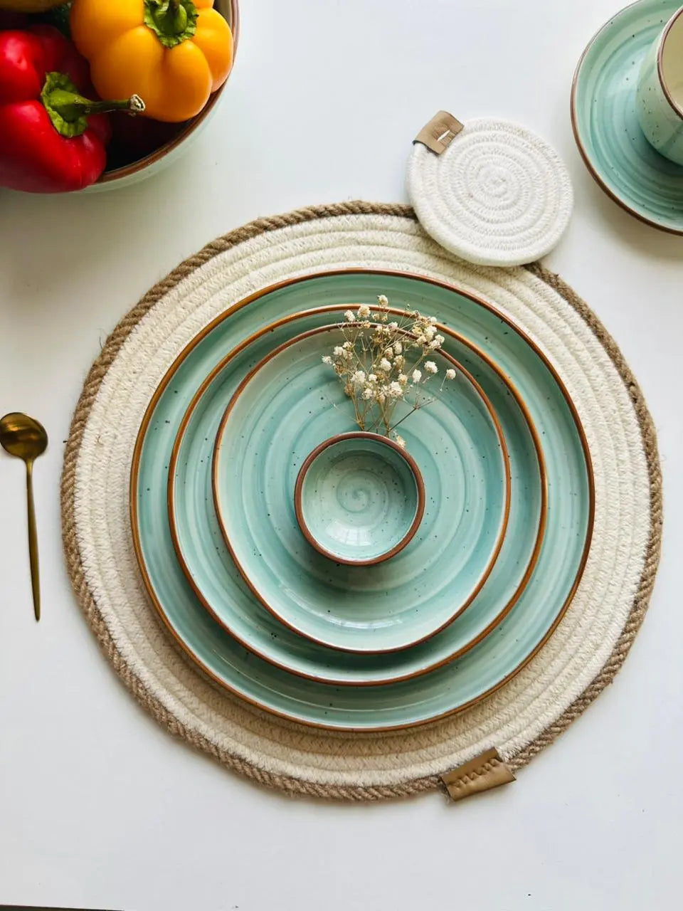 Coastal Cream Placemats - Set of 2 - The Home Palette - 1999.0 - Placemats