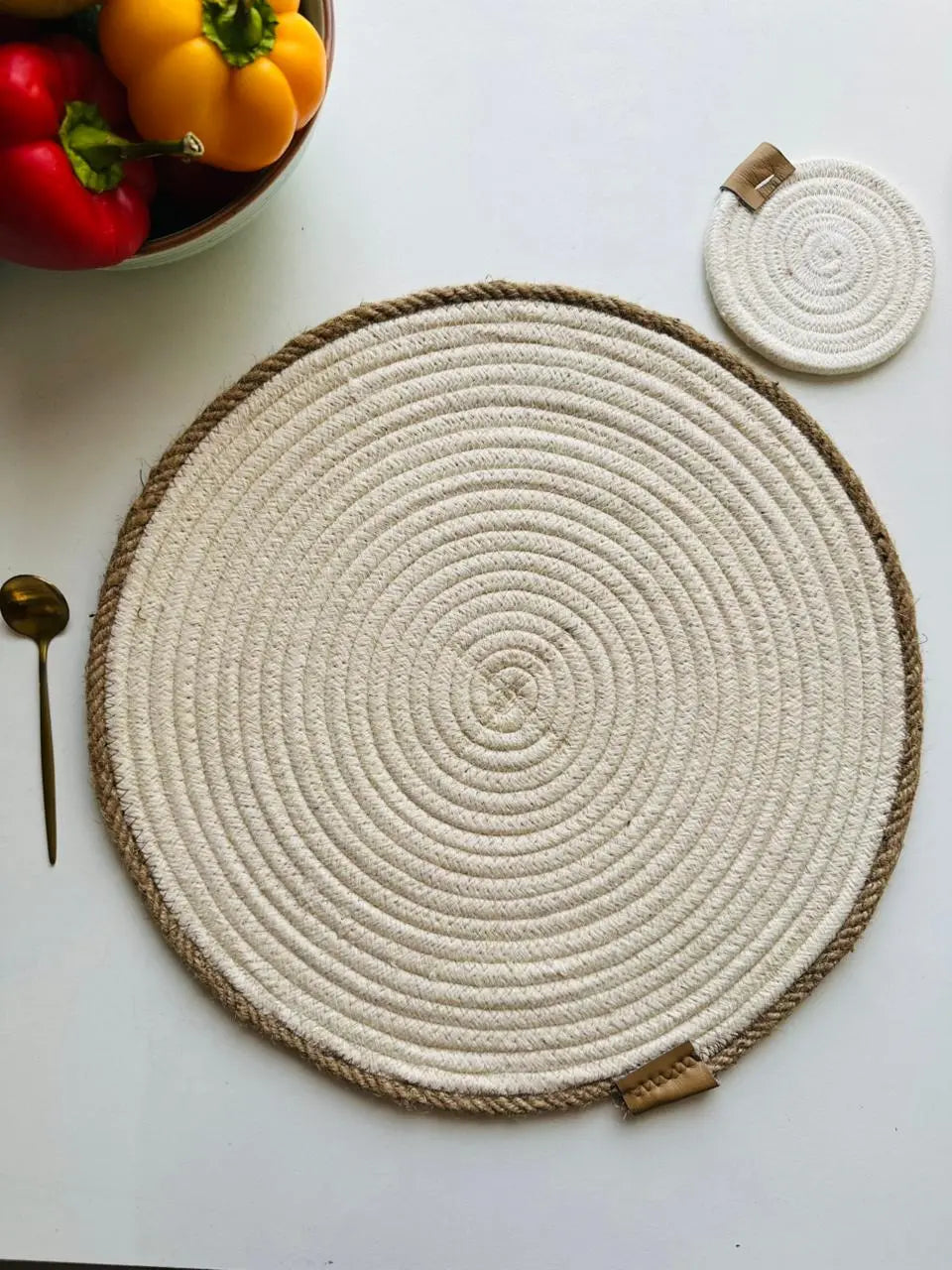 Coastal Cream Placemats - Set of 2 - The Home Palette - 1999.0 - Placemats