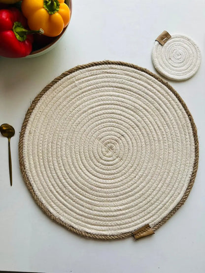 Coastal Cream Placemats - Set of 2 - The Home Palette - 1999.0 - Placemats