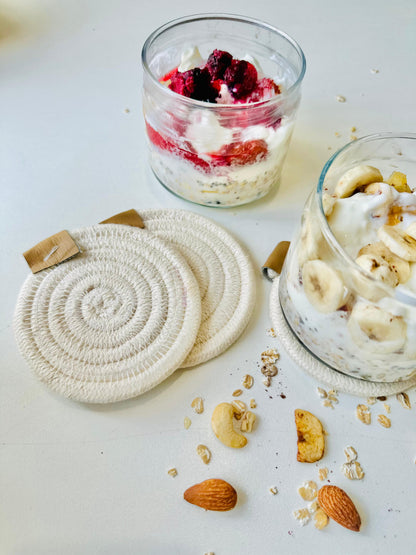 Coastal Rope Coasters - Set of 2 - The Home Palette - 629.0 - Coasters