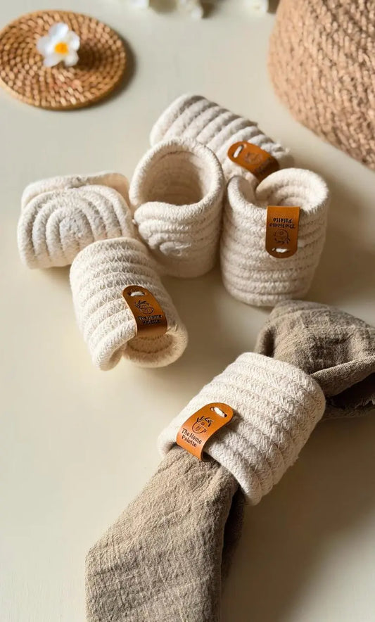 Cream Napkin Holders - Set of 6 - The Home Palette - 2299.0 - Napkin Holders