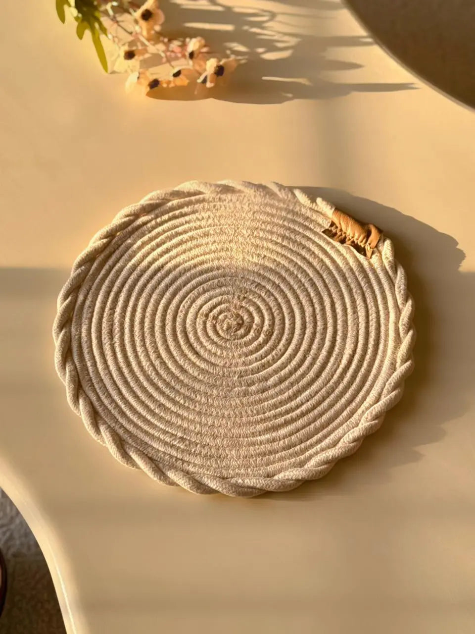 Cream Ribbed Placemats - Set of 2 - The Home Palette - 1999.0 - Placemats