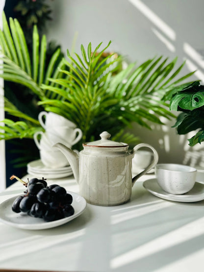 Selin Cups with Saucers (Set of 6) - Grey