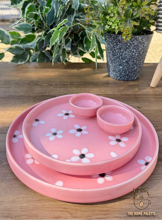 Floral Pink Platter - The Home Palette -  - Platter
