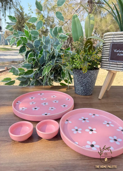 Floral Pink Platter - The Home Palette -  - Platter