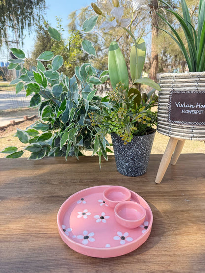 Floral Pink Platter - The Home Palette -  - Platter