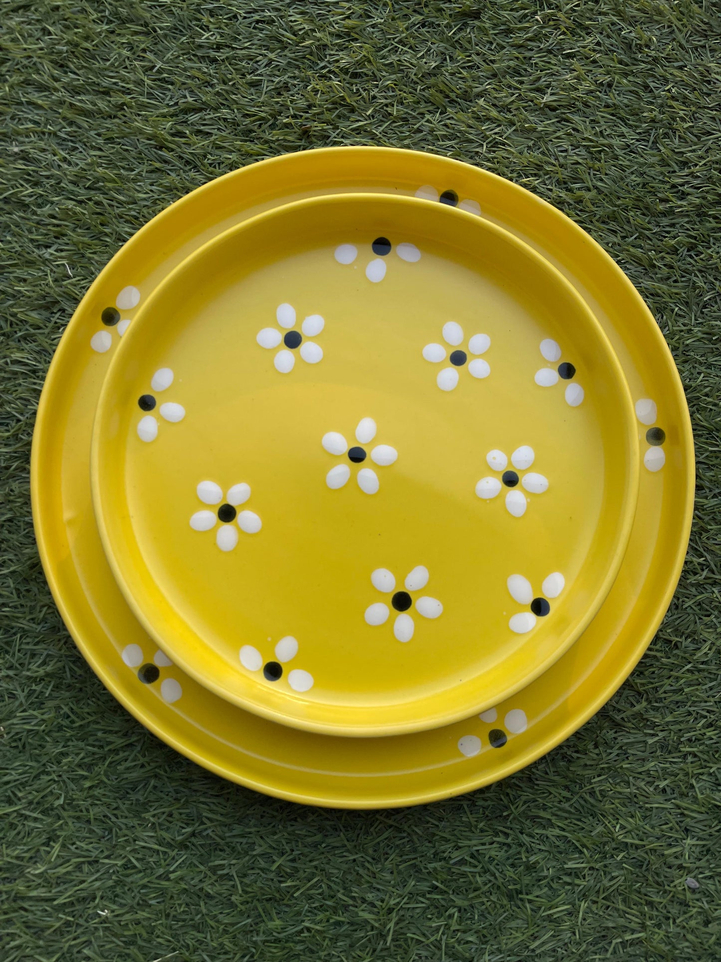Floral Yellow Platter - The Home Palette -  - Platter