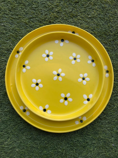 Floral Yellow Platter - The Home Palette -  - Platter